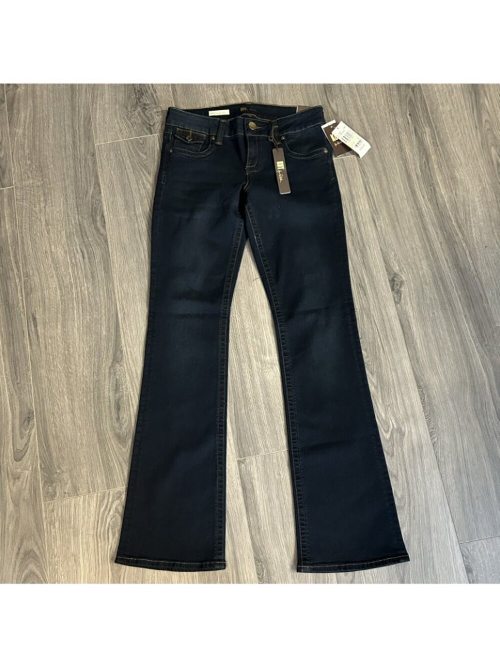 KUT From The Kloth Natalie Flap Pocket Bootcut Jeans Womens 4 Dark Wash Stretch - Picture 2 of 16